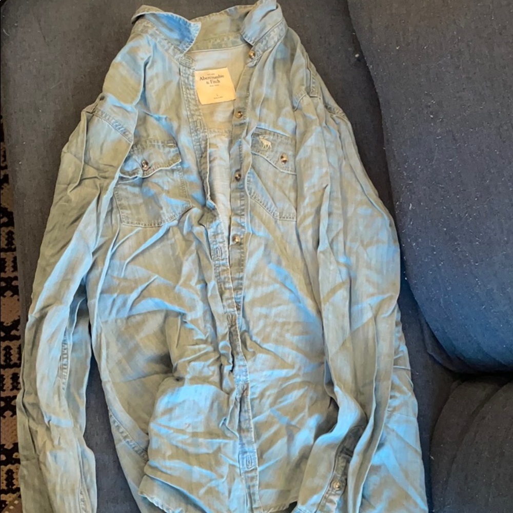 Denim Abercrombie and Fitch button down